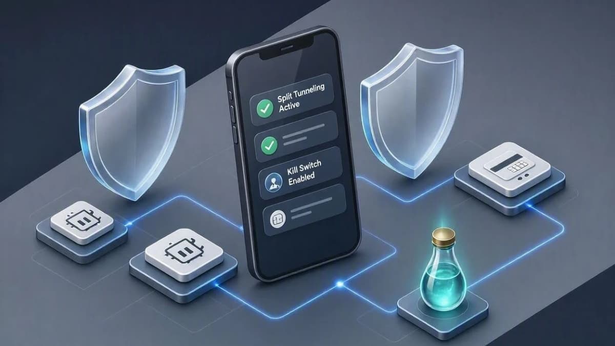 آموزش تنظیمات Split Tunneling و رفع ارور همراه بانک در Elixir Net VPN
