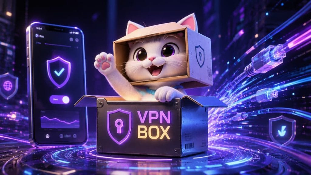 تصویر شاخص رسمی لوگوی برنامه VPN BOX نسخه جدید گوگل پلی