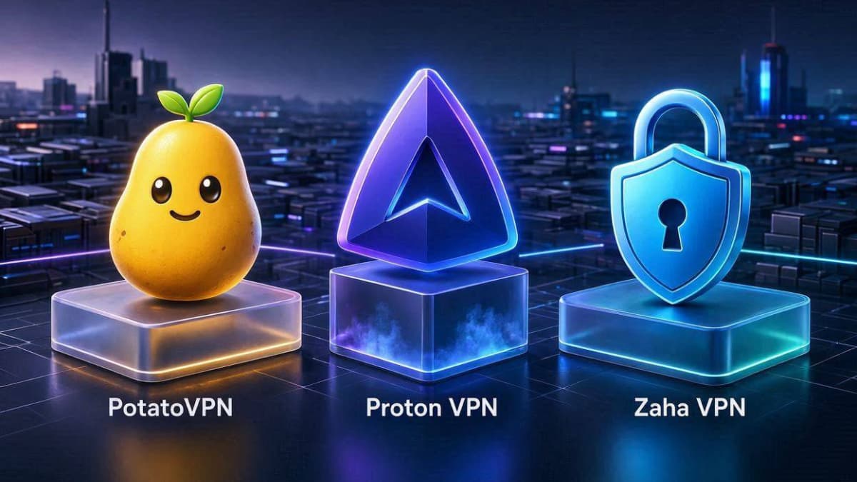 مقایسه فیلتر شکن VPN PotatoVPN با Proton VPN و Zaha VPN