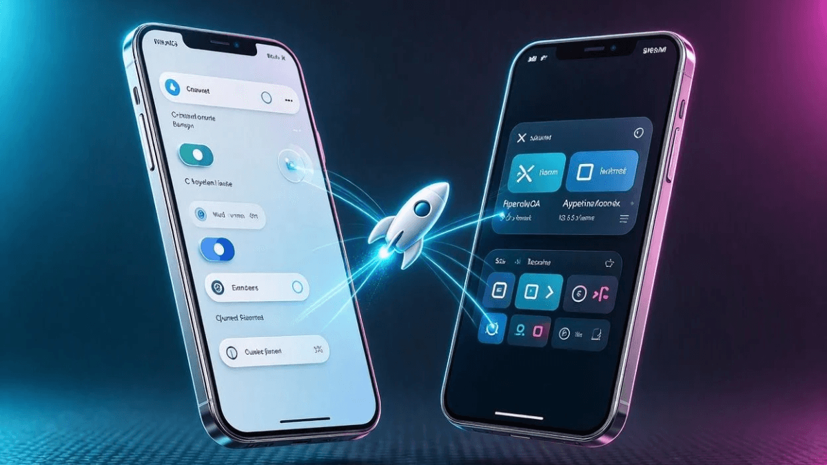 موکاپ ۳ بعدی بهینه‌سازی فیلتر شکن AppVPN روی رابط کاربری سامسونگ One UI و شیائومی HyperOS