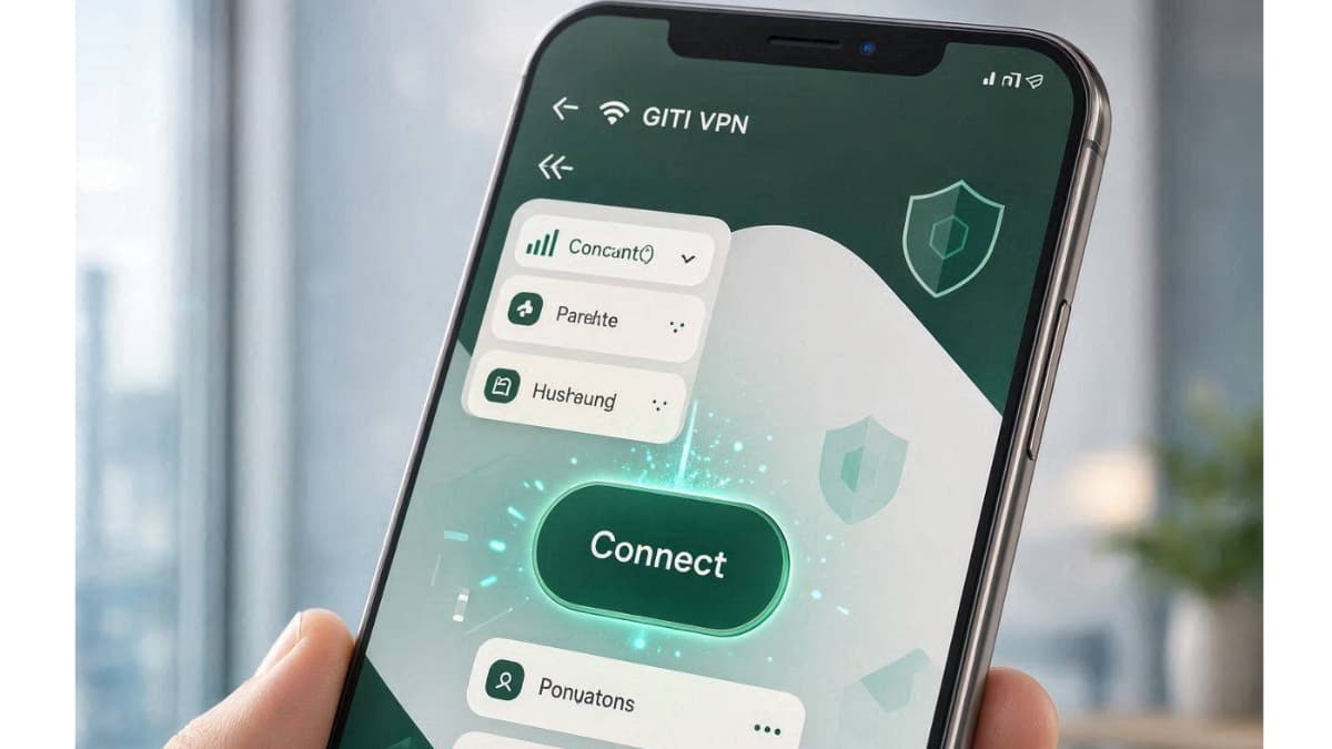 محیط برنامه و نحوه اتصال سریع با یک لمس در فیلترشکن GITI VPN