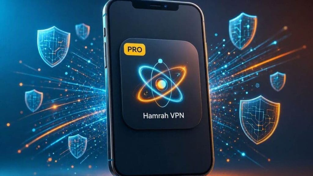 عکس آیکون رسمی برنامه Hamrah VPN و سپر ایمنی گوگل پلی برای اندروید