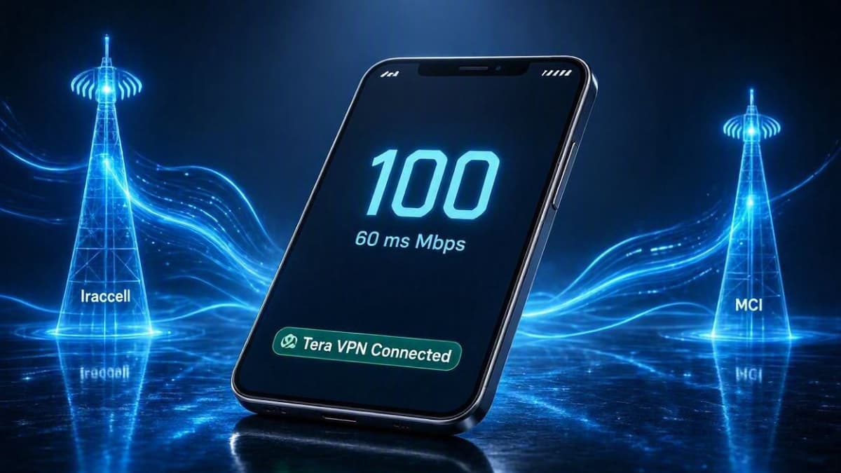 نصب فیلتر شکن قوی از گوگل و تست سرعت VPN قوی و پرسرعت Tera VPN ترا وی پی ان روی همراه اول و ایرانسل
