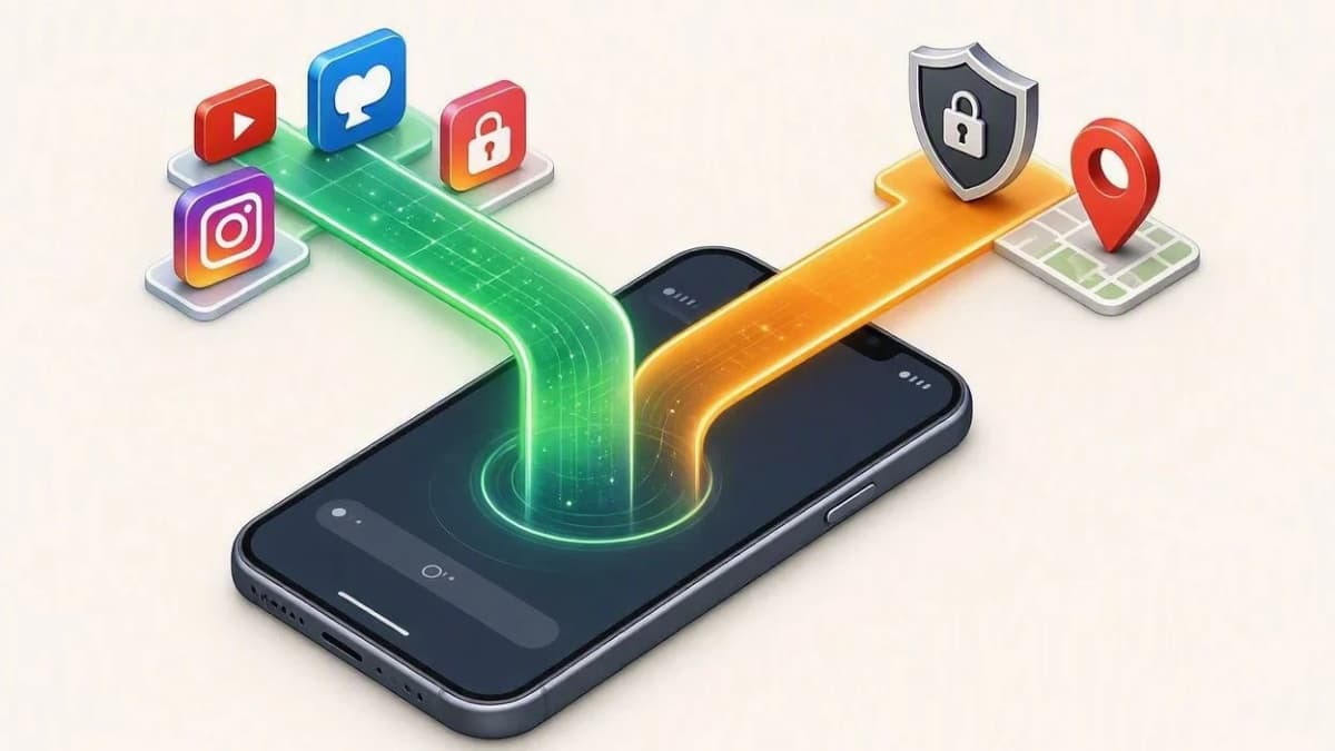آموزش تفکیک ترافیک و استثنا کردن برنامه‌های بانکی در OTTER VPN