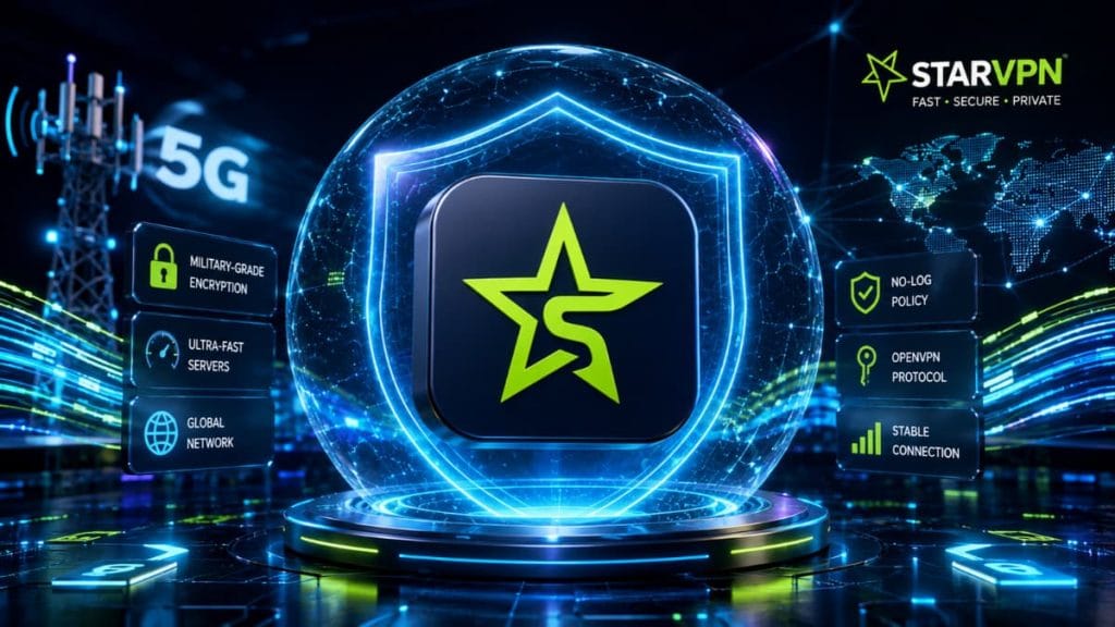 فیلتر شکن قوی رایگان و بدون قطعی ایرانسل همراه با لوگوی رسمی StarVPN