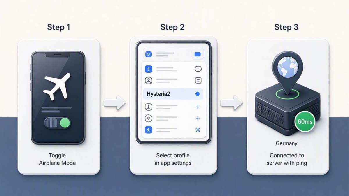 فلوچارت ۳ گام سریع رفع ارور وصل نشدن SULVPN در اینترنت همراه اول
