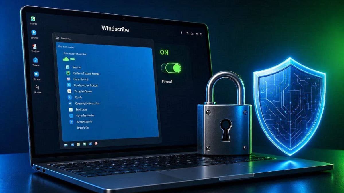 فعال‌سازی فایروال و Kill Switch هوشمند ویندسکرایب در ویندوز جهت جلوگیری از نشت IP