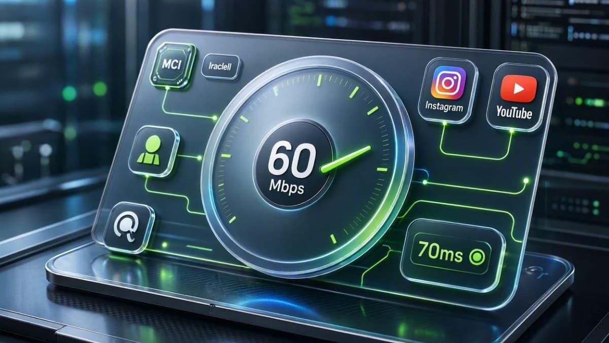تست سرعت و پینگ فیلتر شکن AHMAD TUNNEL VPN برای اینستاگرام روی همراه اول و ایرانسل