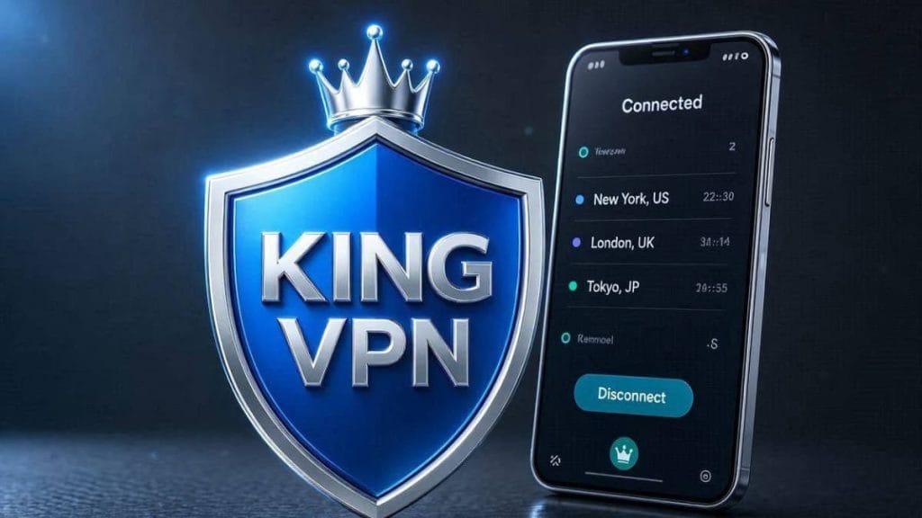 دانلود فیلتر شکن قوی و پایدار برای اندروید - لوگوی رسمی KING VPN به همراه سرورهای پرسرعت