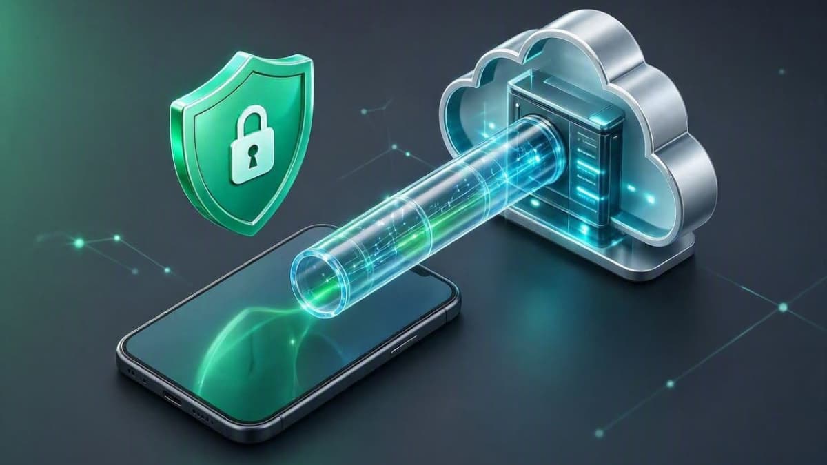 مفهوم رمزنگاری داده‌ها و تونل امن VPNService در برنامه Push VPN