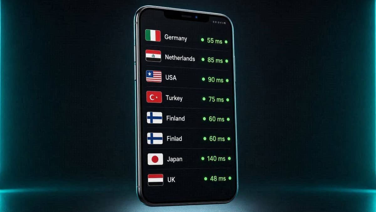 لیست سرورهای پرسرعت جهانی با پینگ پایین در فیلتر شکن Tetra VPN
