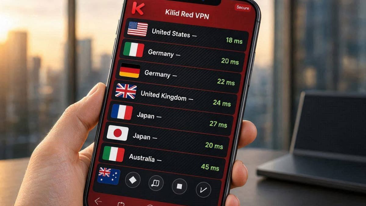 لیست سرورهای پرسرعت و کم پینگ فیلترشکن کلید قرمز برای اندروید