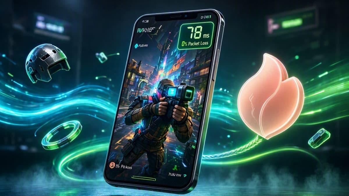 تثبیت پینگ زیر ۸۰ms و صفر درصد پکت‌لاست در PUBG Mobile با فیلتر شکن Peach VPN