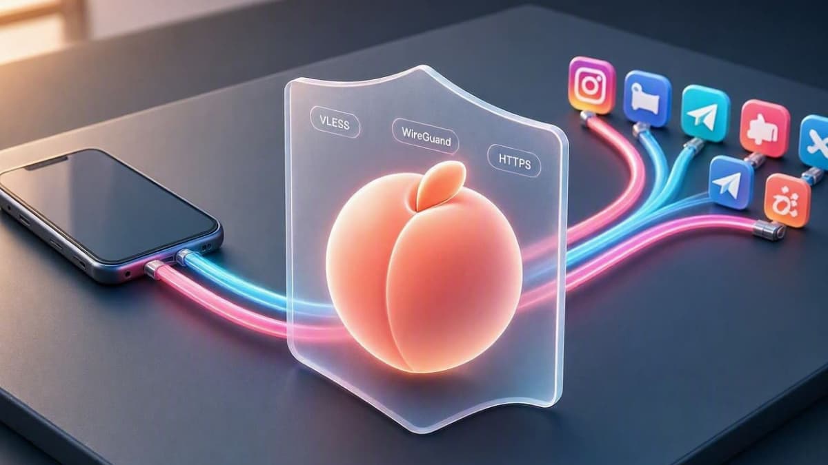 پروتکل‌های پیشرفته Peach VPN برای دور زدن فیلترینگ همراه اول و ایرانسل