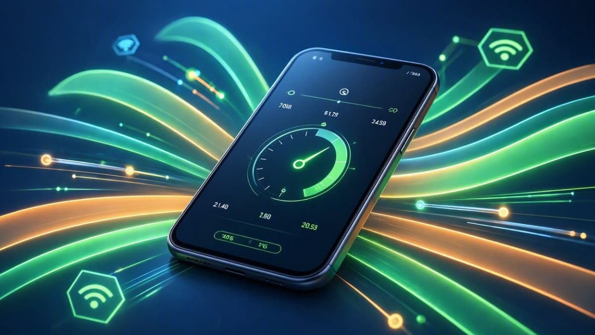 بنچمارک پایداری سرعت و کاهش تاخیر Peach VPN روی شبکه همراه