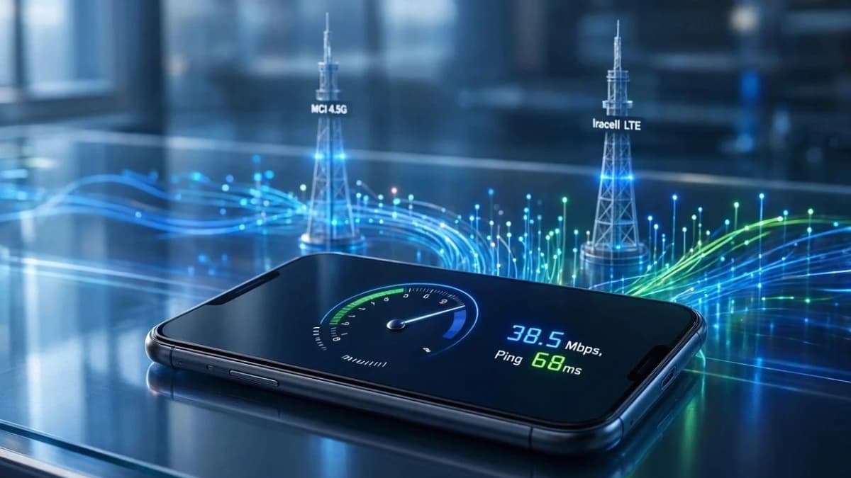 تست سرعت و پینگ فیلتر شکن Rapid Connect روی سیم کارت همراه اول و ایرانسل در آزمایشگاه فلش آپک