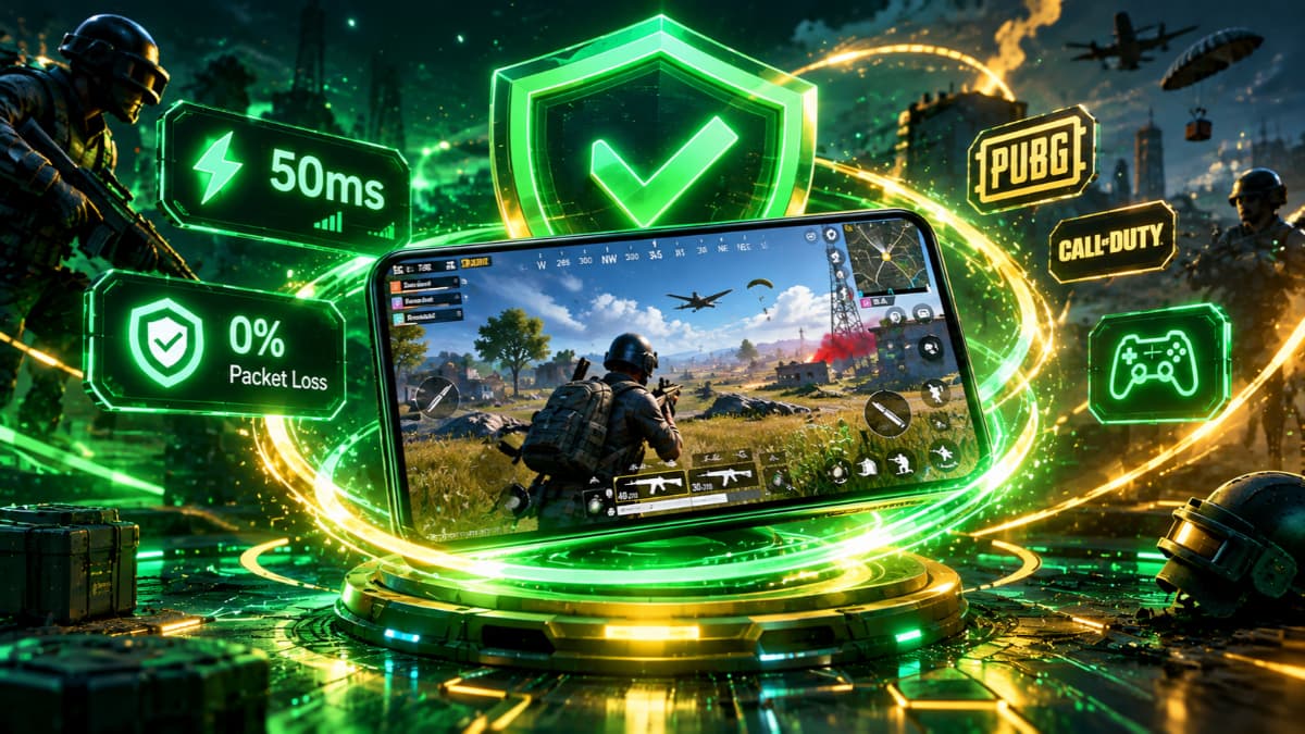 فیلتر شکن پرسرعت قوی گیمینگ RNV Tunnel VPN با پینگ پایین برای پابجی موبایل و کالاف دیوتی