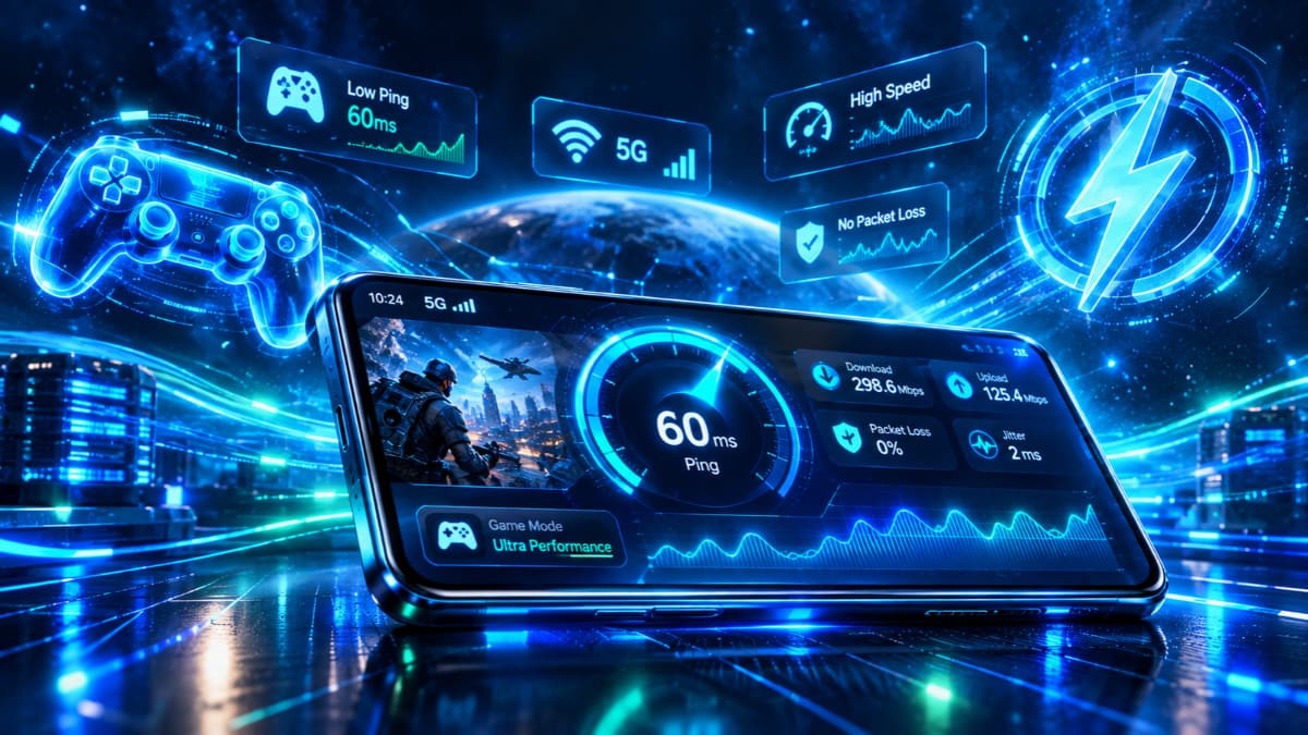 بنچمارک کاهش پینگ و تست سرعت Space VPN در بازی‌های آنلاین موبایل