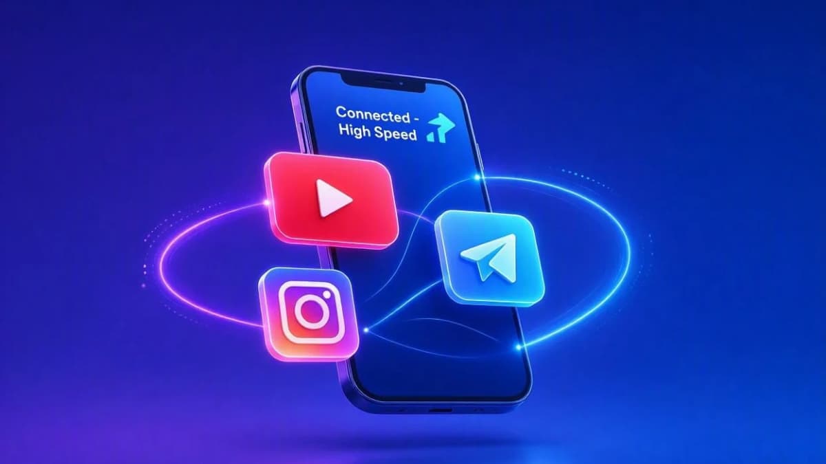 تست سرعت و کیفیت پخش ویدیوهای ۴K یوتیوب و استوری اینستاگرام با SpeedTop VPN