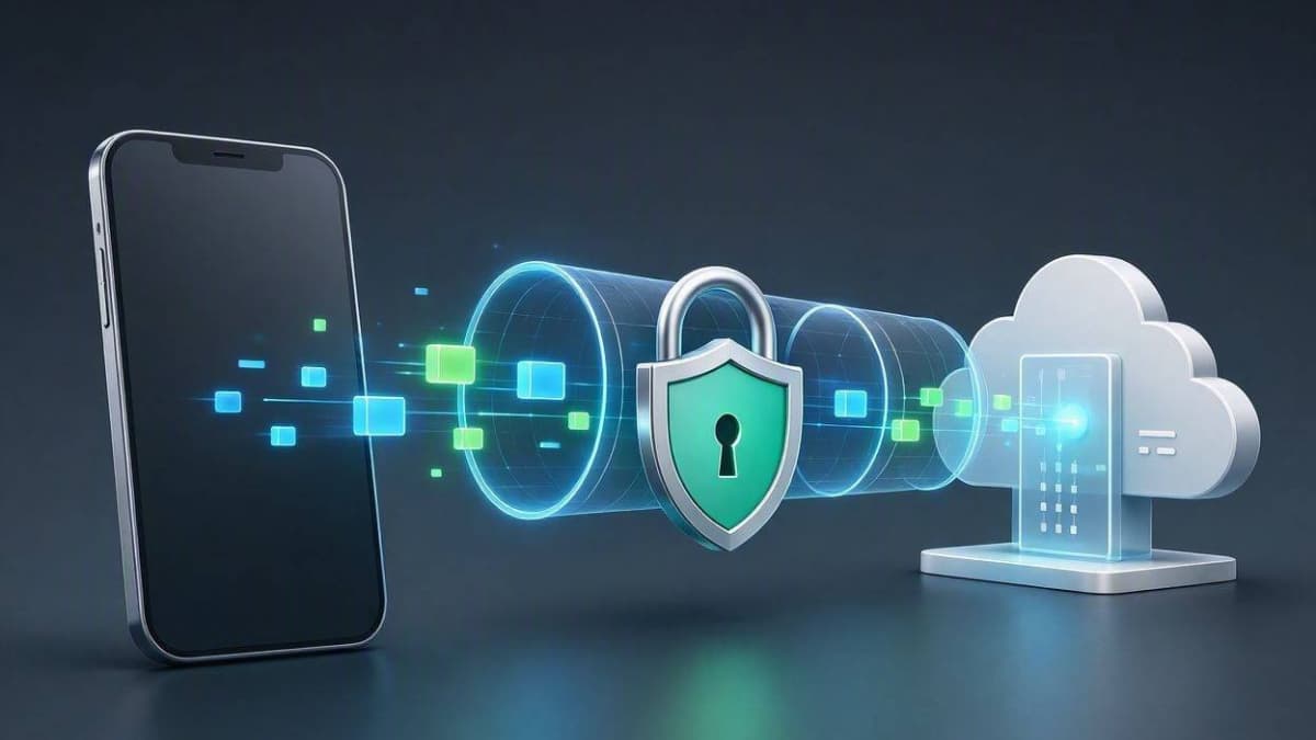 دیاگرام لایه‌های امنیتی، رمزشازی SSL TLS و محافظت در برابر نشت DNS در سوپر وی‌پی‌ان