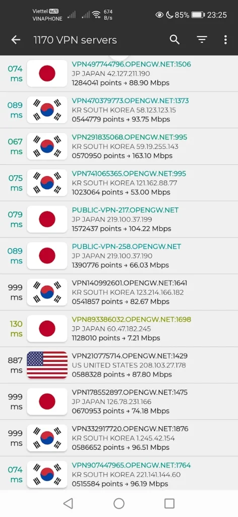 لیست سرورهای پرسرعت داوطلبانه در برنامه VPN Gate؛ فیلترشکن قوی سایت همراه اول و ایرانسل