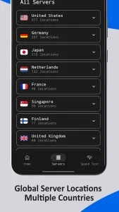 لیست سرورهای جهانی و پرسرعت فیلتر شکن قوی شیائومی اندروید پایین و بالا در برنامه نکست ویپیان