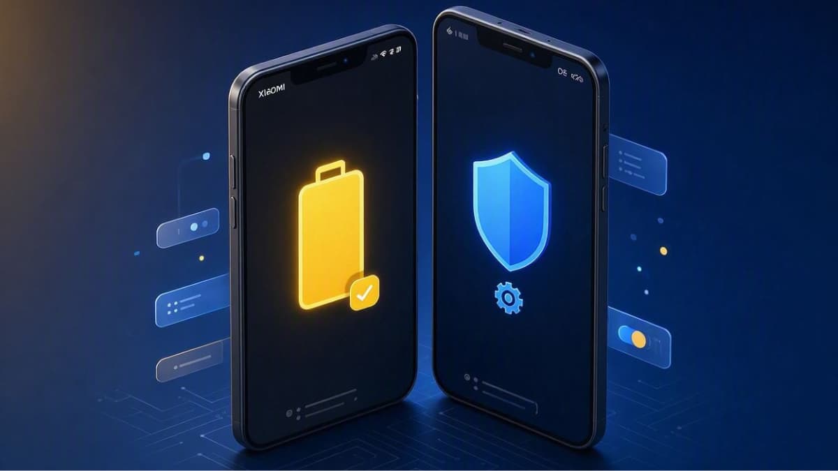 راهنمای بصری تنظیمات باتری و بسته‌نشدن GorgiVPN در شیائومی و سامسونگ