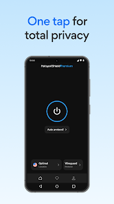 محیط برنامه هات اسپات شیلد و دکمه اتصال با یک کلیک (One-Click Connection) برای تغییر IP