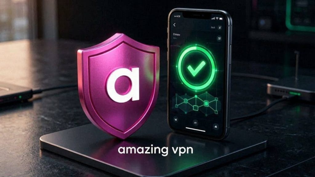 دانلود VPN فیلتر شکن قوی و پرسرعت برای گوشی اندروید Amazing vpn با تیک اتصال موفق سبز