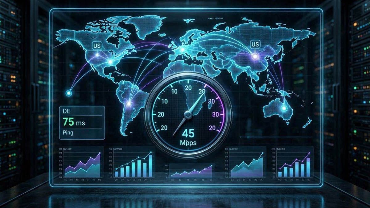 تست سرعت و پینگ سرورهای آلمان و هلند فیلتر شکن Tom VPN در آزمایشگاه فلش آپک