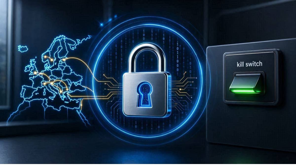 مکانیزم سوئیچ مرگ یا همان Kill Switch در Vpnity برای جلوگیری از نشت آی پی و نشت دی ان اس (IP/DNS Leak)