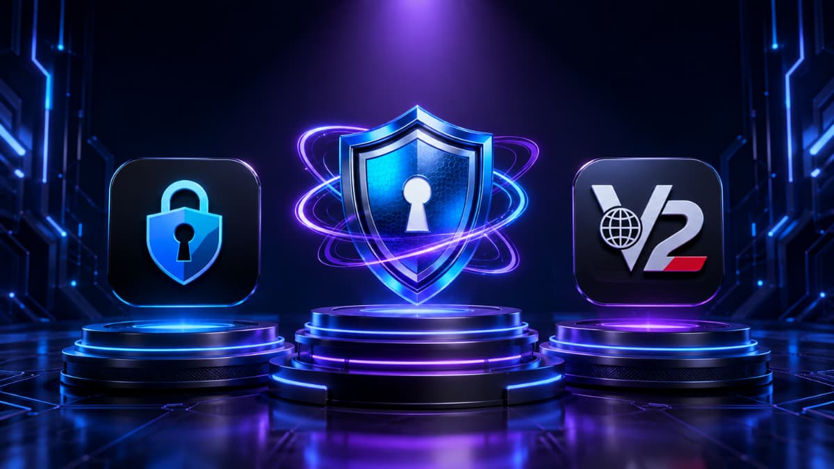 مقایسه لوکیشن‌ها و آیکون رسمی فیلتر شکن Bist VPN با Zaha VPN و V2ray VPN Client