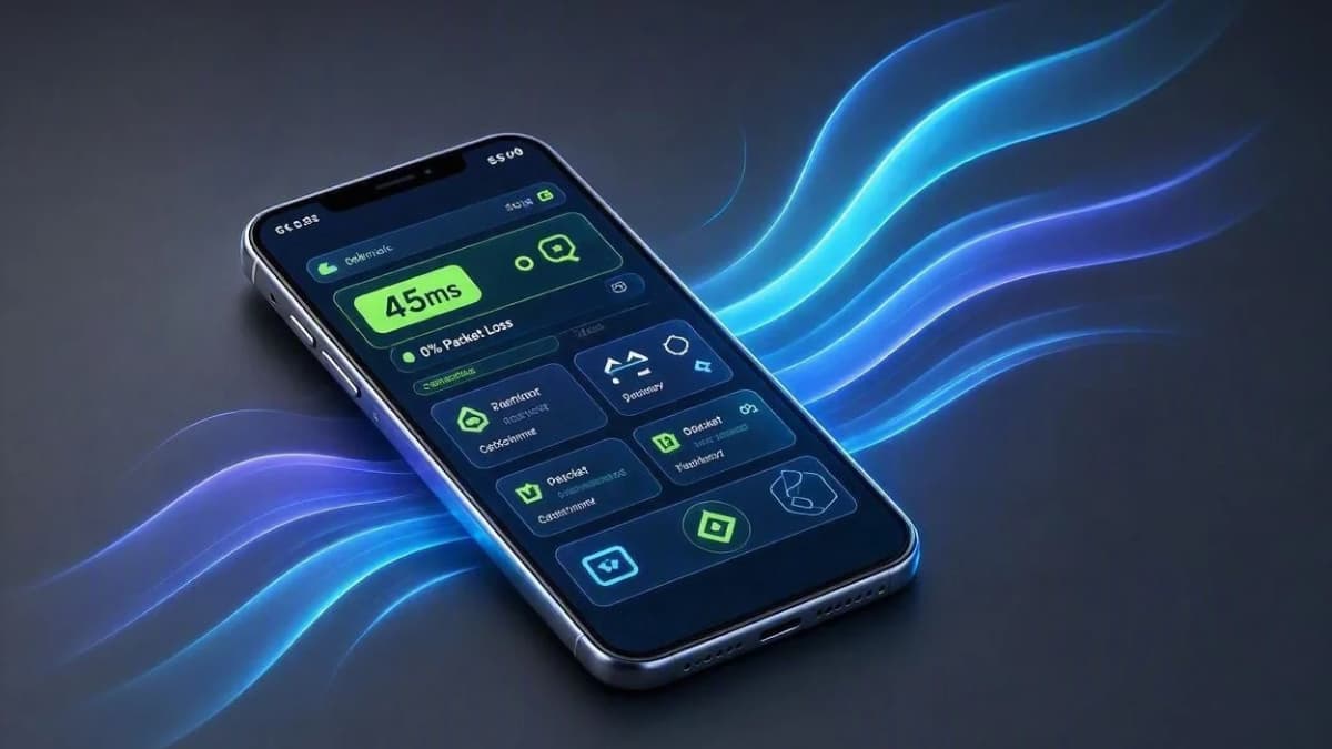 تست واقعی کاهش پینگ و ثبت پینگ سبز ۴۵ میلی‌ثانیه با GearUP Game Booster