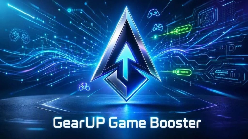 لوگوی سه‌بعدی GearUP Game Booster بهترین فیلتر شکن برای کاهش پینگ بازیها