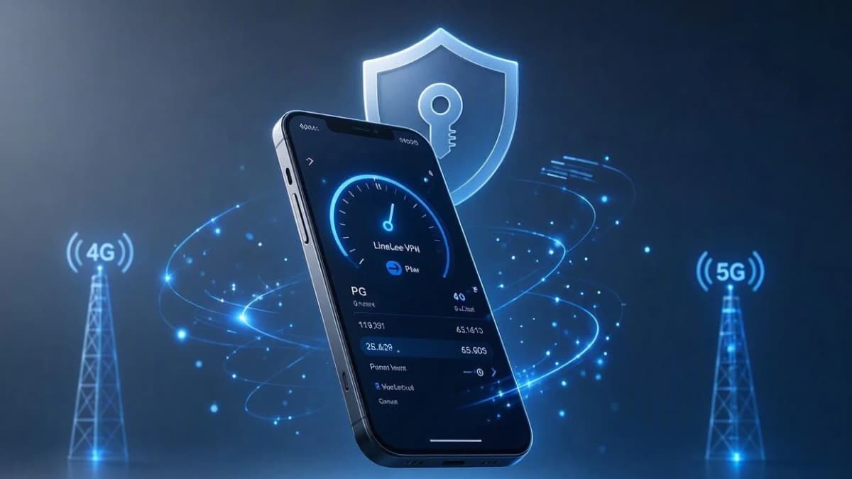 تست سرعت و بنچمارک پینگ فیلتر شکن LineLee VPN روی اینترنت 4G رایتل