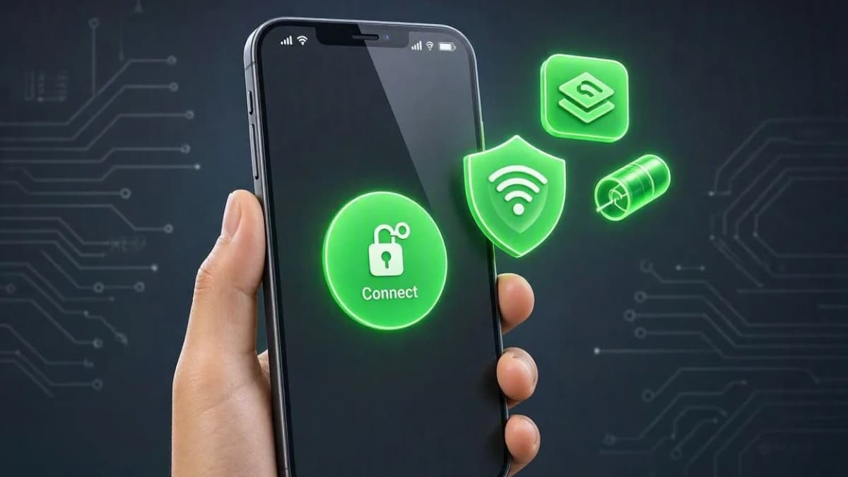 راهنمای تصویری کلید اتصال یک کلیک در محیط برنامه SnapFox VPN اندروید